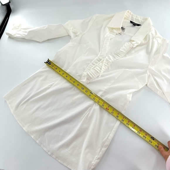 Fashionista White Long sleeves Blouse Size L Vintage made in USA - Picture 8 of 14